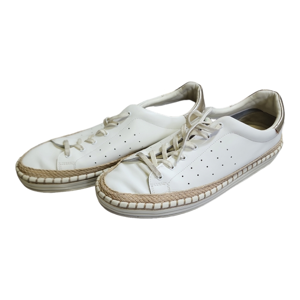 Sam Edelman Womens White Leather Rope Kavi Sneaker Sz 9.5 Espadrille